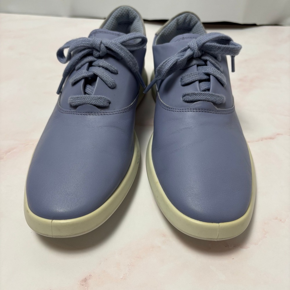 ECCO Womens Eventide Blue Lace Up Sneakers Shoes EU 41 US 10 Minimalist Modern - Picture 2 of 7